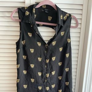 Cheetah Leopard High-low Tunic top